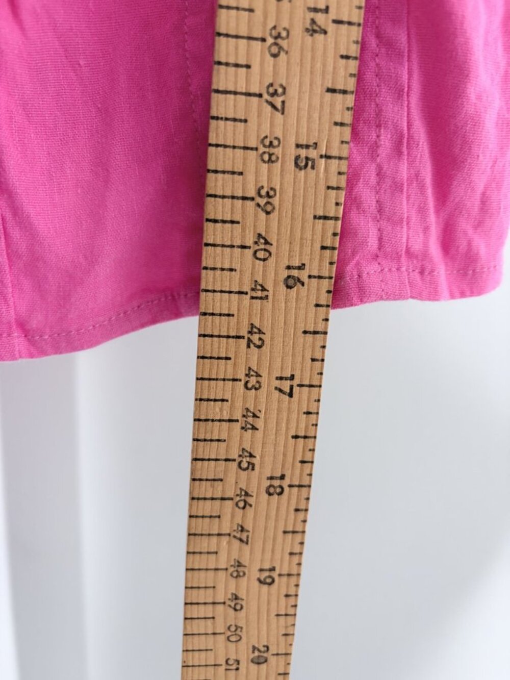Monrow Hot Pink Linen Blend Sleeveless Button Front Crop Top Collared M - Picture 6 of 8